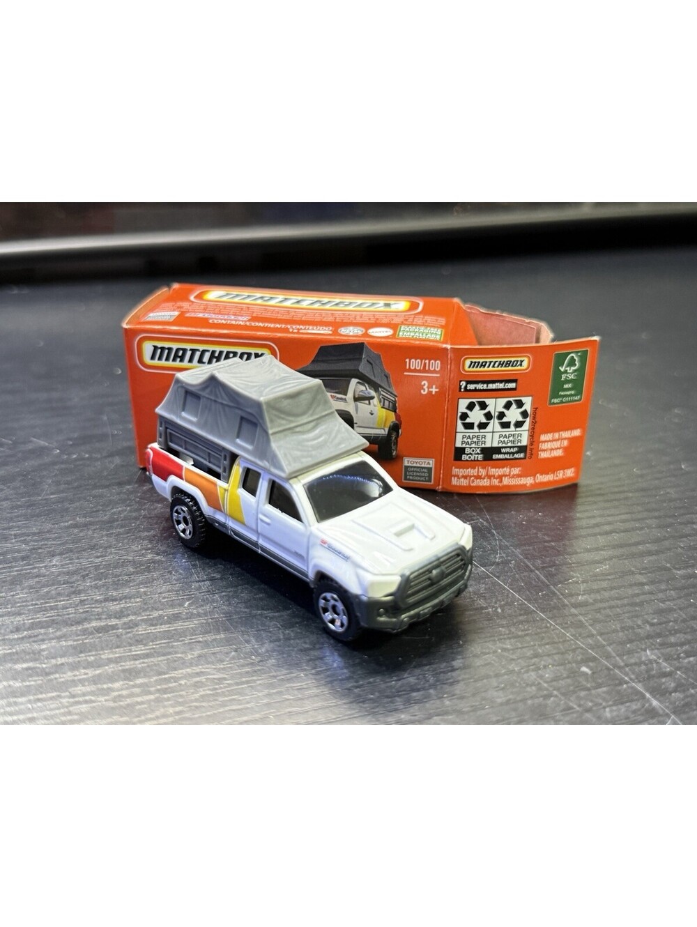 2022 Matchbox Power Grabs ’16 Toyota Tacoma MB1051 100/100 Camper Box